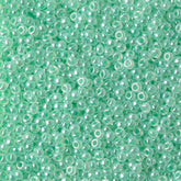 11/0 Miyuki Seed Beads Light Crystal Green #0520